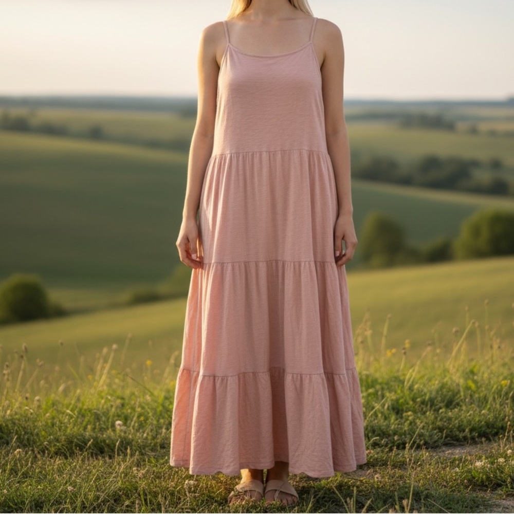 GAP XL Tall 100% Cotton Maxi Boho Lightweight Soft Tiered Coastal Cowgirl